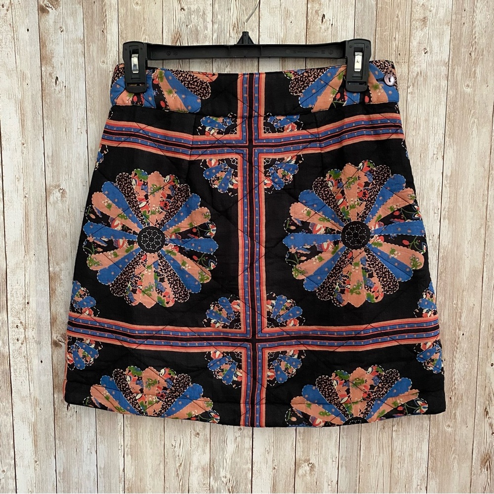Antik Batik quilted cotton Jenny mini skirt size small/38 nwt - Picture 2 of 10